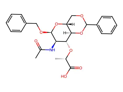Benzyl N-Acetyl-4,6-O-benzylidene-a-isomuramic Acid structure