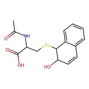 L-Cysteine, N-acetyl-S-(1,2-dihydro-2-hydroxy-1-naphthalenyl)- structure