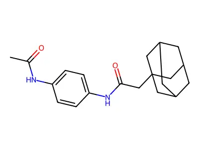 N-(4-acetamidophenyl)-2-(1-adamantyl)acetamide structure