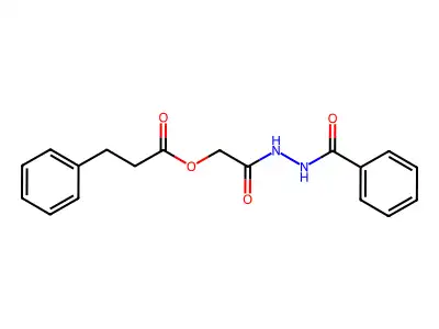 [2-(2-Benzoylhydrazinyl)-2-oxoethyl] 3-phenylpropanoate structure