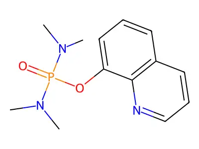 Phosphorodiamidic acid, N,N,N',N'-tetramethyl-, 8-quinolyl ester structure