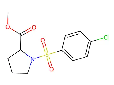 Methyl 1-((4-chlorophenyl)sulfonyl)pyrrolidine-2-carboxylate structure