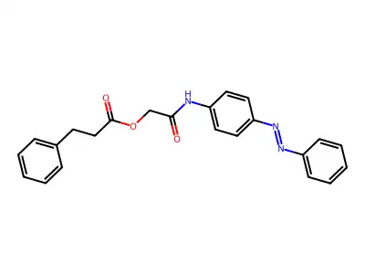 Benzenepropanoic acid, 2-oxo-2-[[4-(2-phenyldiazenyl)phenyl]amino]ethyl ester structure