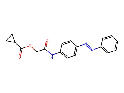 [2-oxo-2-(4-phenyldiazenylanilino)ethyl] cyclopropanecarboxylate structure