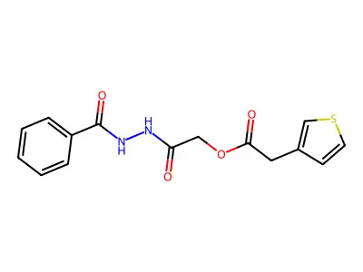 [2-(2-Benzoylhydrazinyl)-2-oxoethyl] 2-thiophen-3-ylacetate structure