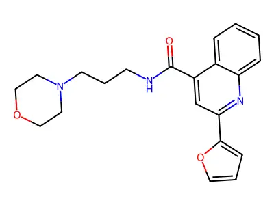 2-(furan-2-yl)-N-(3-morpholin-4-ylpropyl)quinoline-4-carboxamide structure