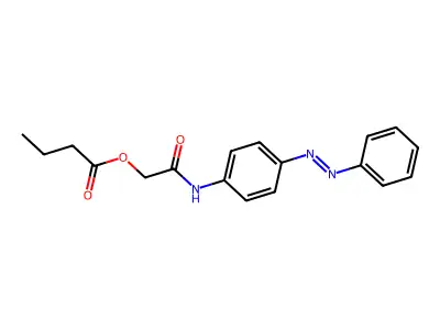 Butanoic acid [2-oxo-2-(4-phenyldiazenylanilino)ethyl] ester structure