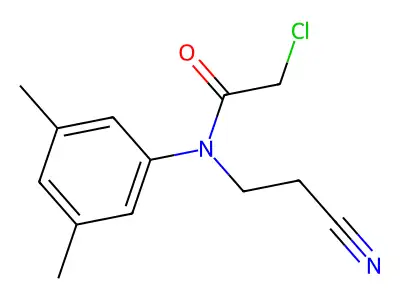 2-chloro-N-(2-cyanoethyl)-N-(3,5-dimethylphenyl)acetamide structure