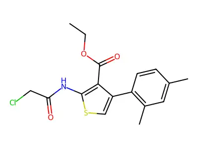 Ethyl 2-(2-chloroacetamido)-4-(2,4-dimethylphenyl)thiophene-3-carboxylate structure