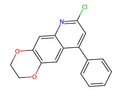 7-chloro-9-phenyl-2H,3H-[1,4]dioxino[2,3-g]quinoline structure