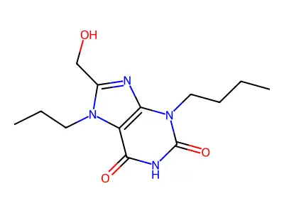 3-Butyl-8-hydroxymethyl-7-propyl-3,7-dihydro-purine-2,6-dione structure