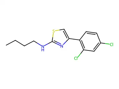 N-butyl-4-(2,4-dichlorophenyl)-1,3-thiazol-2-amine structure