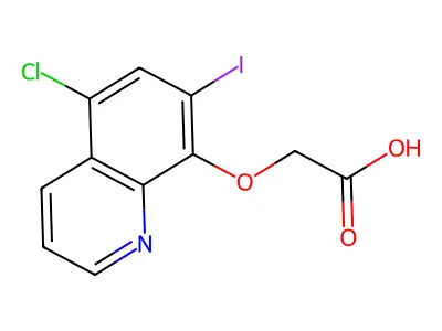 (5-Chloro-7-iodo-quinolin-8-yloxy)-acetic acid structure