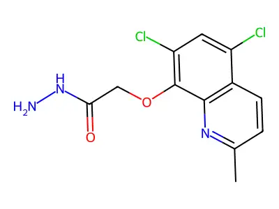 2-[(5,7-Dichloro-2-methylquinolin-8-yl)oxy]acetohydrazide structure
