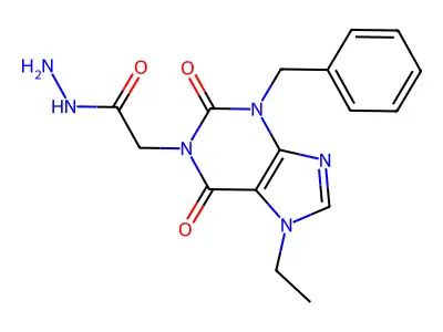 2-(3-benzyl-7-ethyl-2,6-dioxo-2,3,6,7-tetrahydro-1H-purin-1-yl)acetohydrazide structure