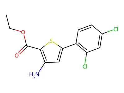 Ethyl 3-amino-5-(2,4-dichlorophenyl)thiophene-2-carboxylate structure