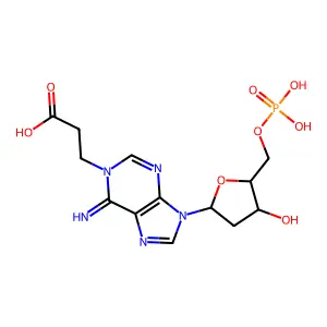 1-(2-Carboxyethyl)deoxyadenosine 5'-monophosphate structure