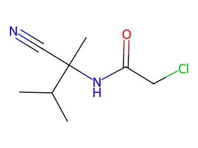 2-Chloro-N-(1-cyano-1,2-dimethylpropyl)acetamide structure