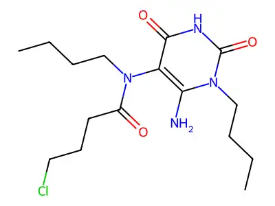 N-(6-amino-1-butyl-2,4-dioxo-1,2,3,4-tetrahydropyrimidin-5-yl)-N-butyl-4-chlorobutanamide structure