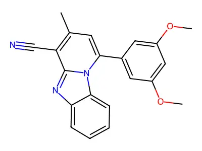 1-(3,5-Dimethoxyphenyl)-3-methylpyrido[1,2-a]benzimidazole-4-carbonitrile structure