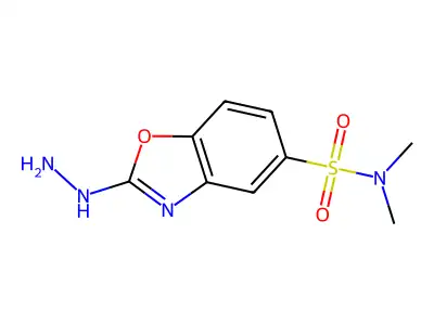 2-hydrazinyl-N,N-dimethyl-1,3-benzoxazole-5-sulfonamide structure