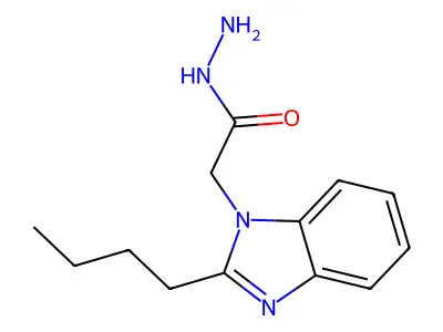 2-(2-butyl-1H-1,3-benzodiazol-1-yl)acetohydrazide structure