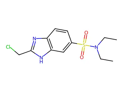 2-(chloromethyl)-N,N-diethyl-1H-1,3-benzodiazole-6-sulfonamide structure