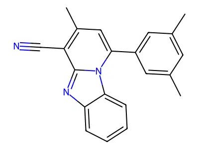 1-(3,5-Dimethylphenyl)-3-methylpyrido[1,2-a]benzimidazole-4-carbonitrile structure