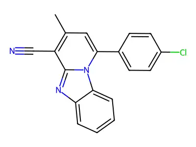 1-(4-Chlorophenyl)-3-methylpyrido[1,2-a]benzimidazole-4-carbonitrile structure