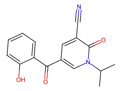 5-(2-Hydroxybenzoyl)-2-oxo-1-(propan-2-yl)-1,2-dihydropyridine-3-carbonitrile structure