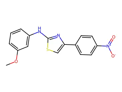N-(3-methoxyphenyl)-4-(4-nitrophenyl)-1,3-thiazol-2-amine structure