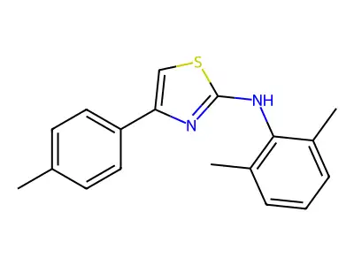 N-(2,6-dimethylphenyl)-4-(4-methylphenyl)-1,3-thiazol-2-amine structure