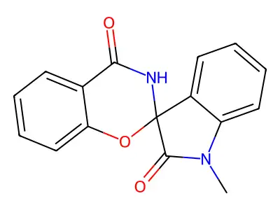1'-methylspiro[1,3-benzoxazine-2,3'-indole]-2',4(1'H,3H)-dione structure