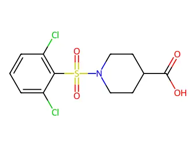 1-(2,6-Dichlorobenzenesulfonyl)piperidine-4-carboxylic acid structure