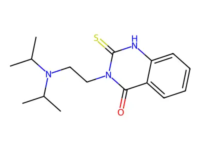 3-{2-[Bis(propan-2-yl)amino]ethyl}-2-sulfanyl-3,4-dihydroquinazolin-4-one structure