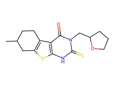 11-Methyl-4-(oxolan-2-ylmethyl)-5-sulfanyl-8-thia-4,6-diazatricyclo[7.4.0.0,2,7]trideca-1(9),2(7),5-trien-3-one structure