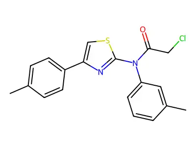 2-chloro-N-(3-methylphenyl)-N-[4-(4-methylphenyl)-1,3-thiazol-2-yl]acetamide structure