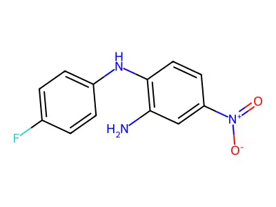 1-N-(4-fluorophenyl)-4-nitrobenzene-1,2-diamine structure