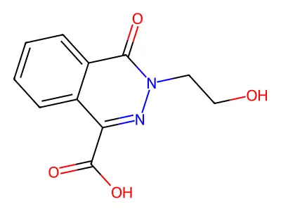 3-(2-Hydroxyethyl)-4-oxo-3,4-dihydrophthalazine-1-carboxylic acid structure