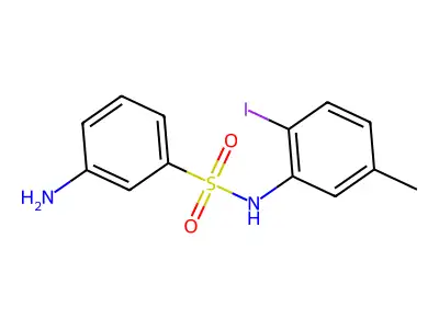 3-amino-N-(2-iodo-5-methylphenyl)benzene-1-sulfonamide structure