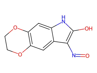 8-(hydroxyimino)-2H,3H,6H,7H,8H-[1,4]dioxino[2,3-f]indol-7-one structure