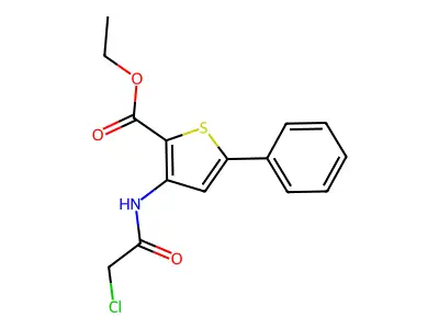 Ethyl 3-(2-chloroacetamido)-5-phenylthiophene-2-carboxylate structure