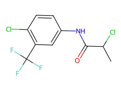 2-chloro-N-[4-chloro-3-(trifluoromethyl)phenyl]propanamide structure