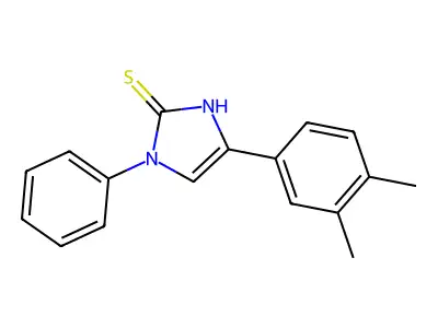 4-(3,4-dimethylphenyl)-1-phenyl-1H-imidazole-2-thiol structure