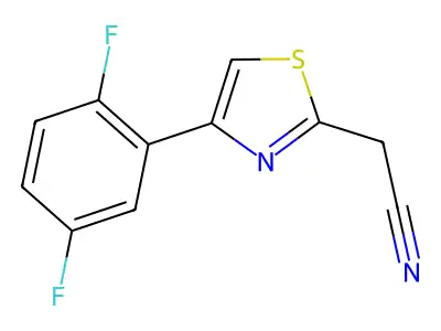 2-[4-(2,5-Difluorophenyl)-1,3-thiazol-2-yl]acetonitrile structure