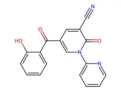 5-(2-Hydroxybenzoyl)-2-oxo-1-(pyridin-2-yl)-1,2-dihydropyridine-3-carbonitrile structure