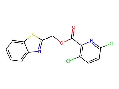 (1,3-Benzothiazol-2-yl)methyl 3,6-dichloropyridine-2-carboxylate structure