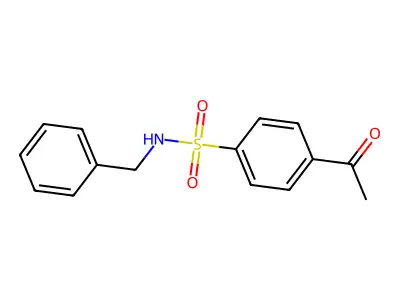 4-acetyl-N-benzylbenzenesulfonamide structure