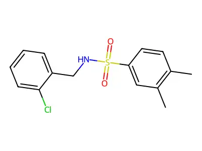 N-[(2-chlorophenyl)methyl]-3,4-dimethylbenzene-1-sulfonamide structure