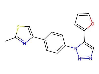 4-[4-[5-(Furan-2-yl)triazol-1-yl]phenyl]-2-methyl-1,3-thiazole structure